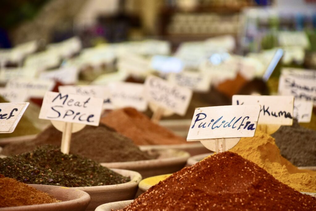 spices on sale in the old city of Jerusalem