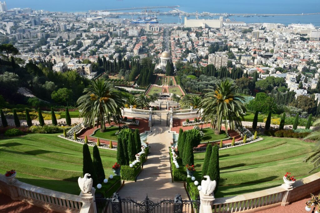 bahai garden and haifa city